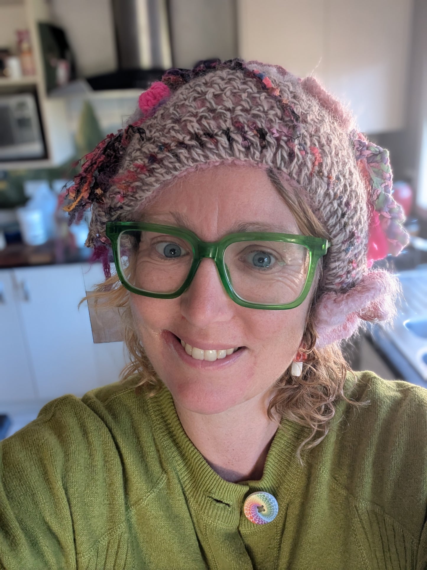 Handcrafted Mohair & Wool Crochet Hat $65