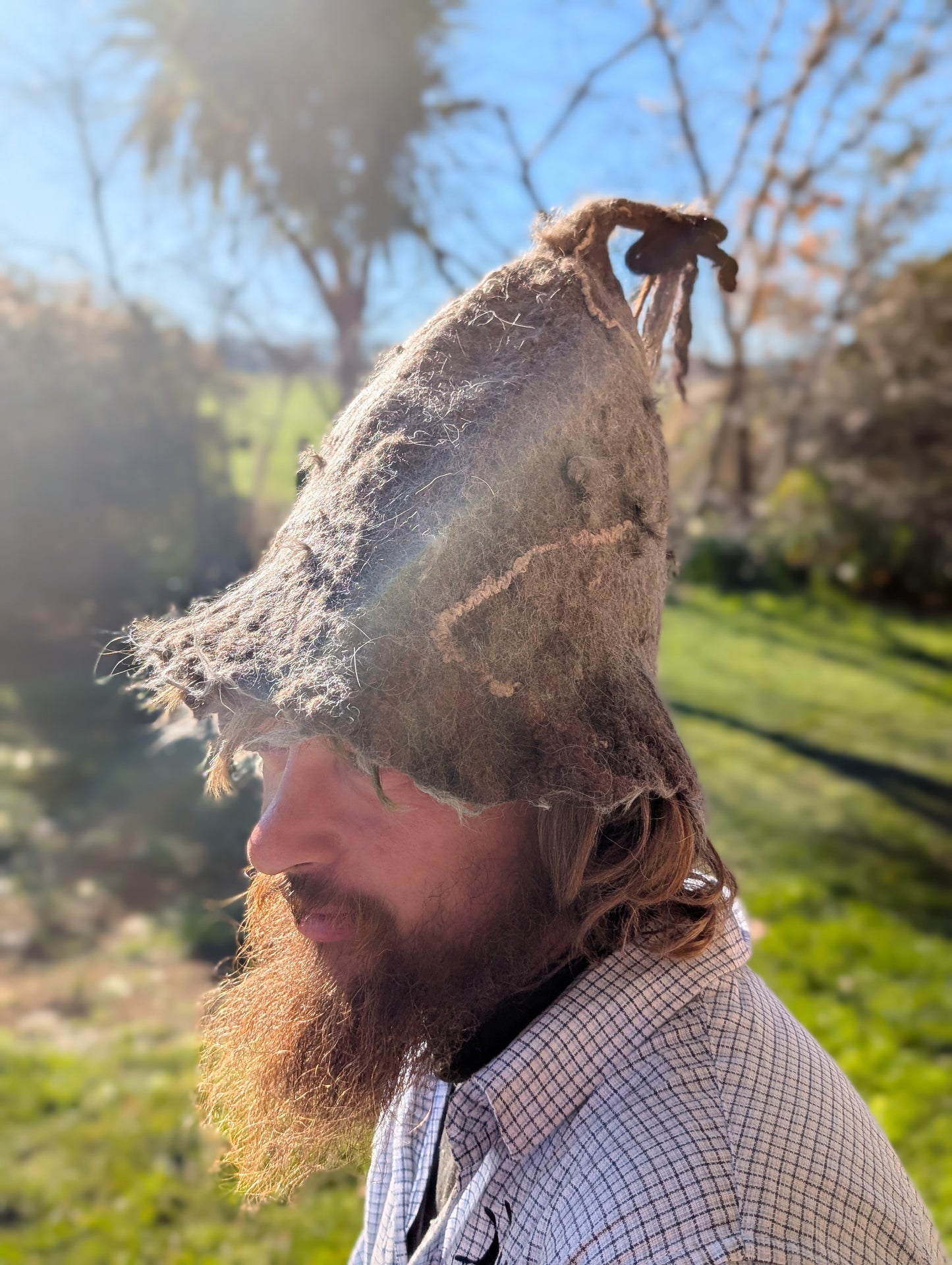 Felted Wizard Hat - Merino, Possum & Alpaca Silk $120
