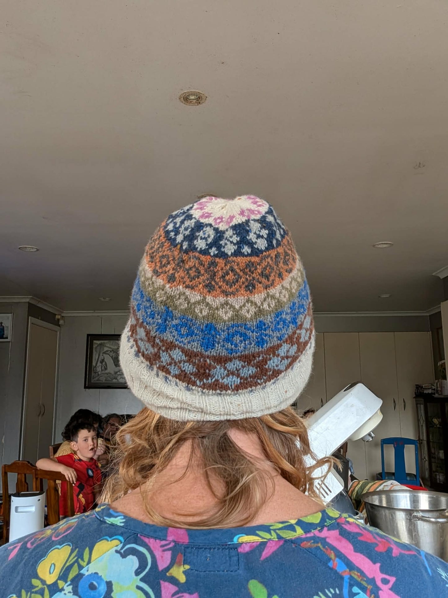 Wool Knit Fair Isle Hat $65
