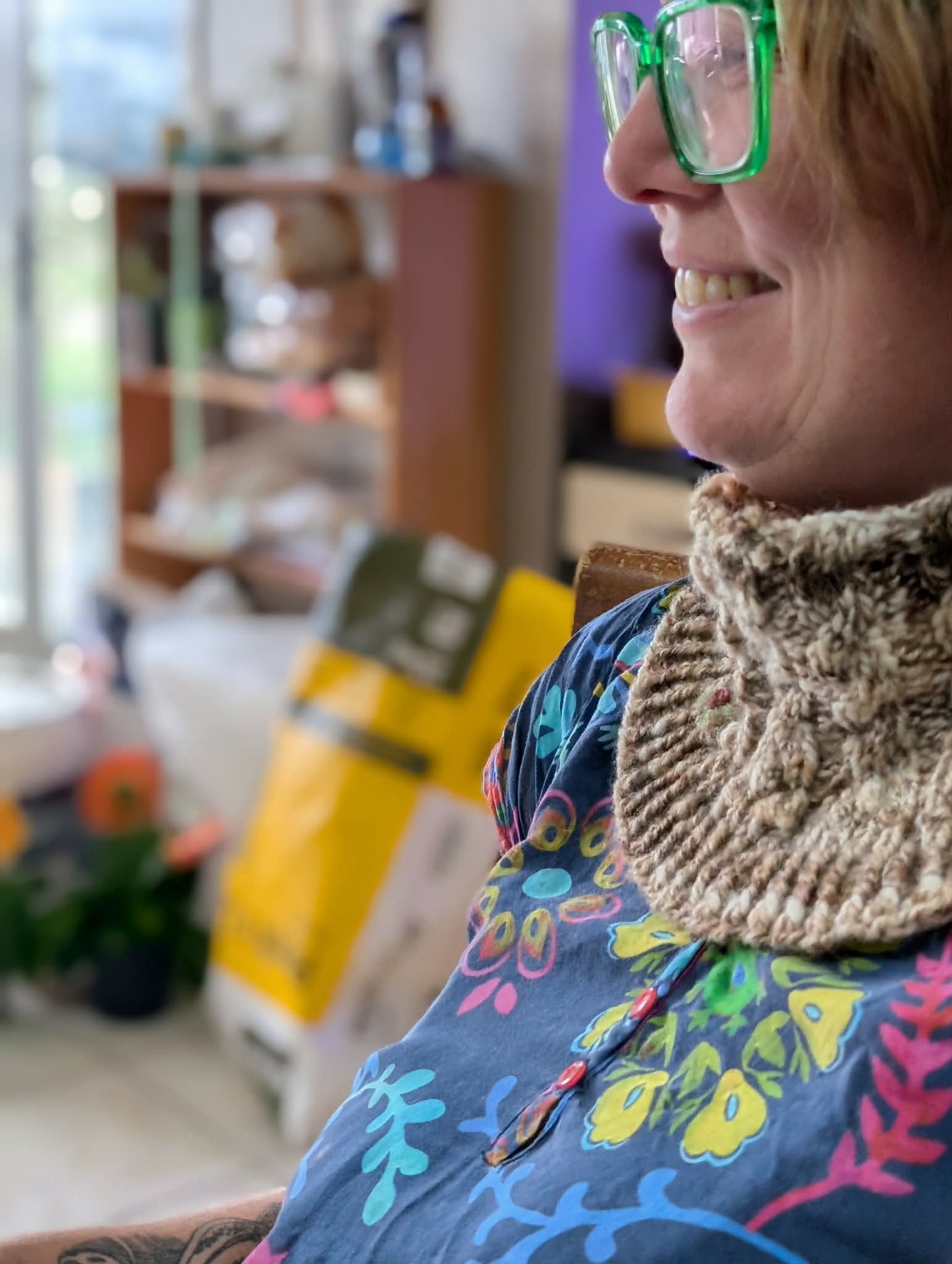 Hand-knitted Cable Neck Warmer $45