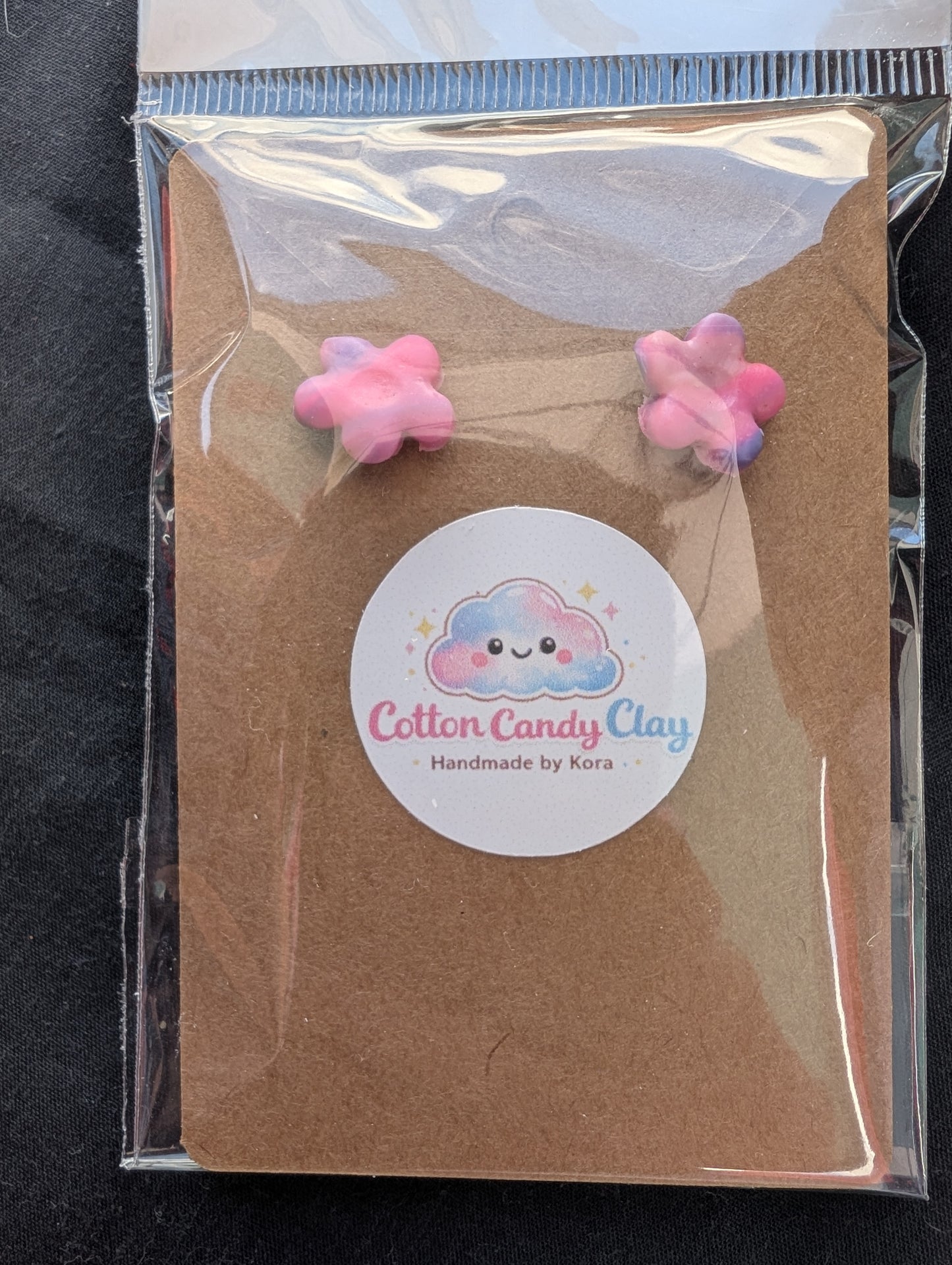 Cotton Candy Clay Earrings