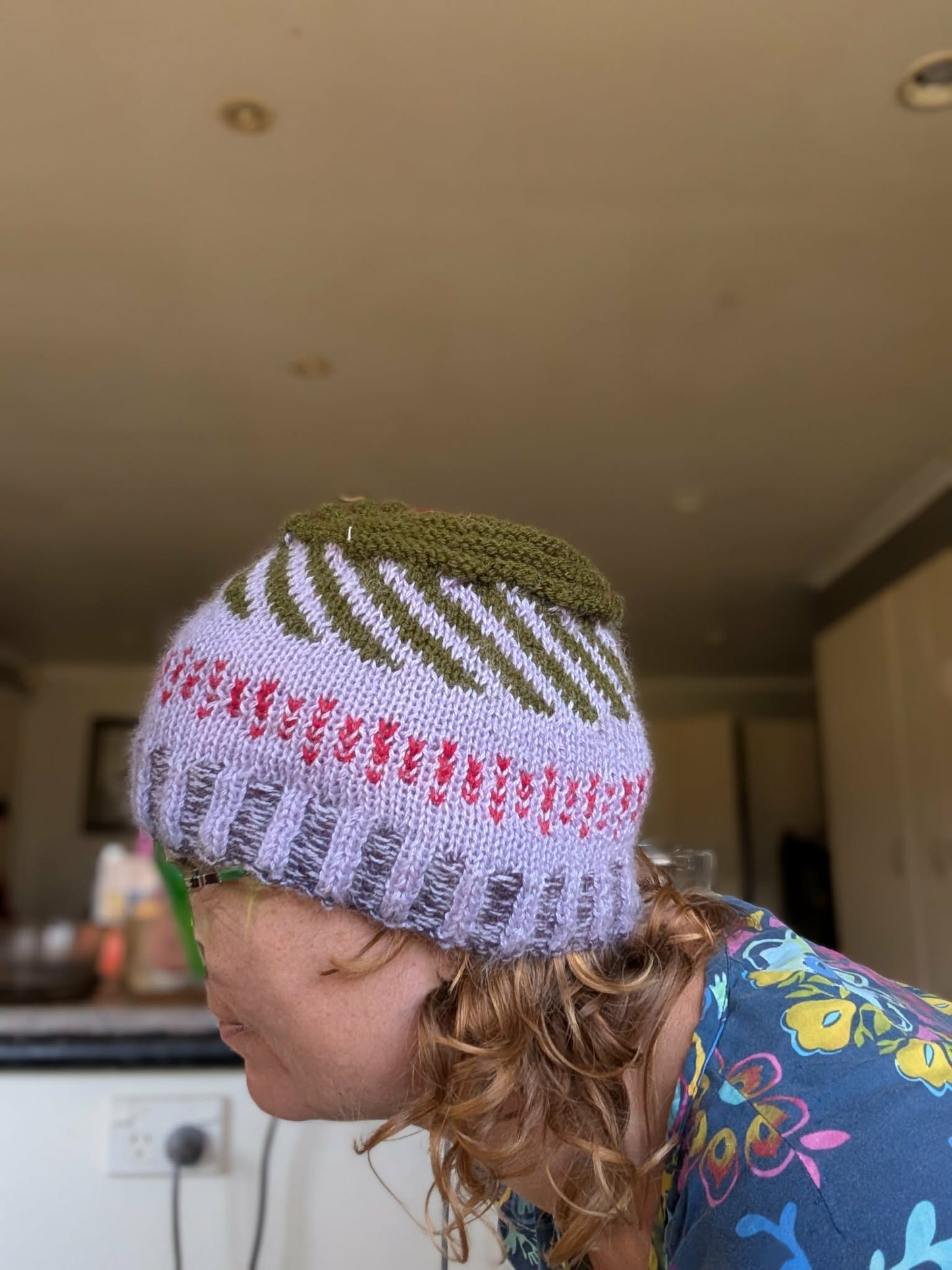 Hand Knitted Mohair Wool Hat $65