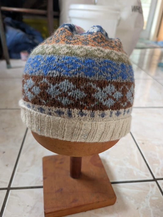 Wool Knit Fair Isle Hat $65