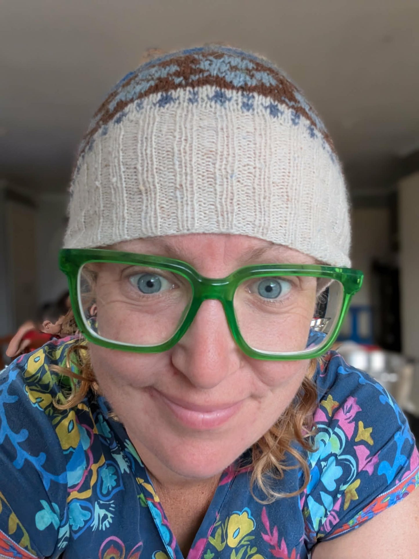 Wool Knit Fair Isle Hat $65