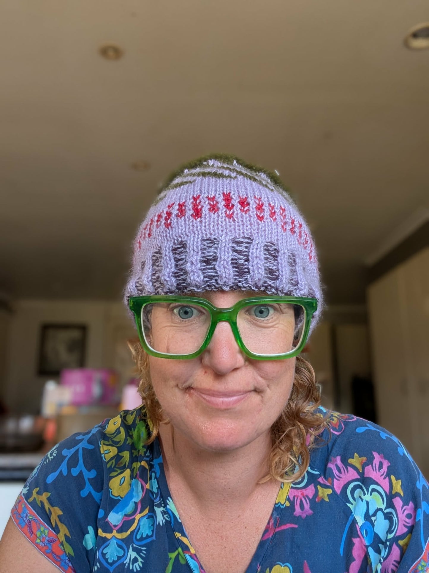 Hand Knitted Mohair Wool Hat $65