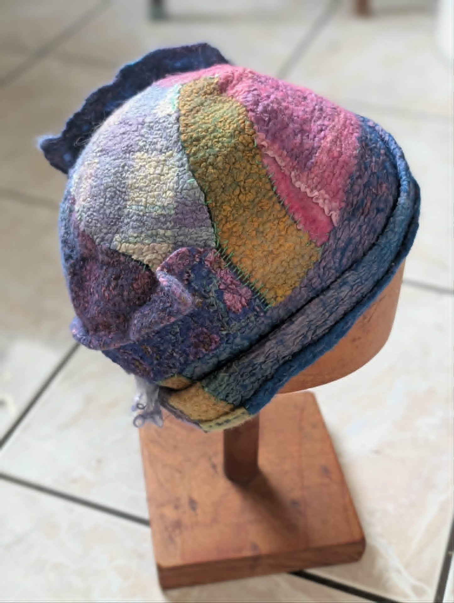 Felted Wearable Art Hat $120 small fit