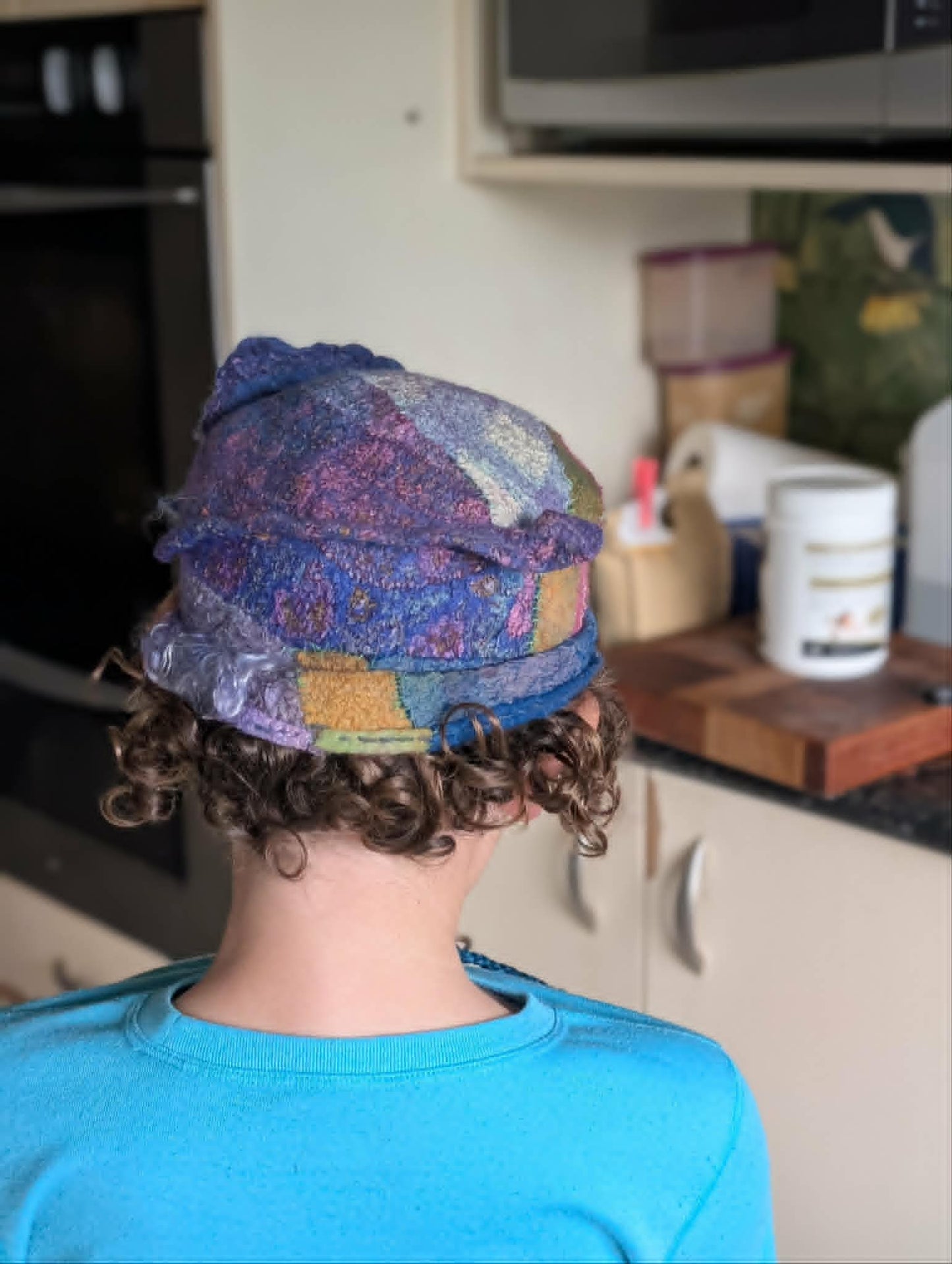 Felted Wearable Art Hat $120 small fit