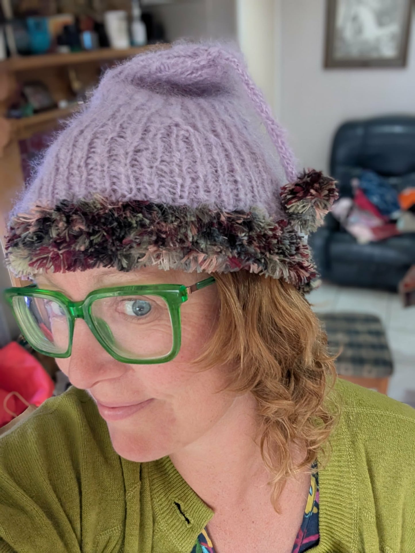 Lavender Pixie Hat $65