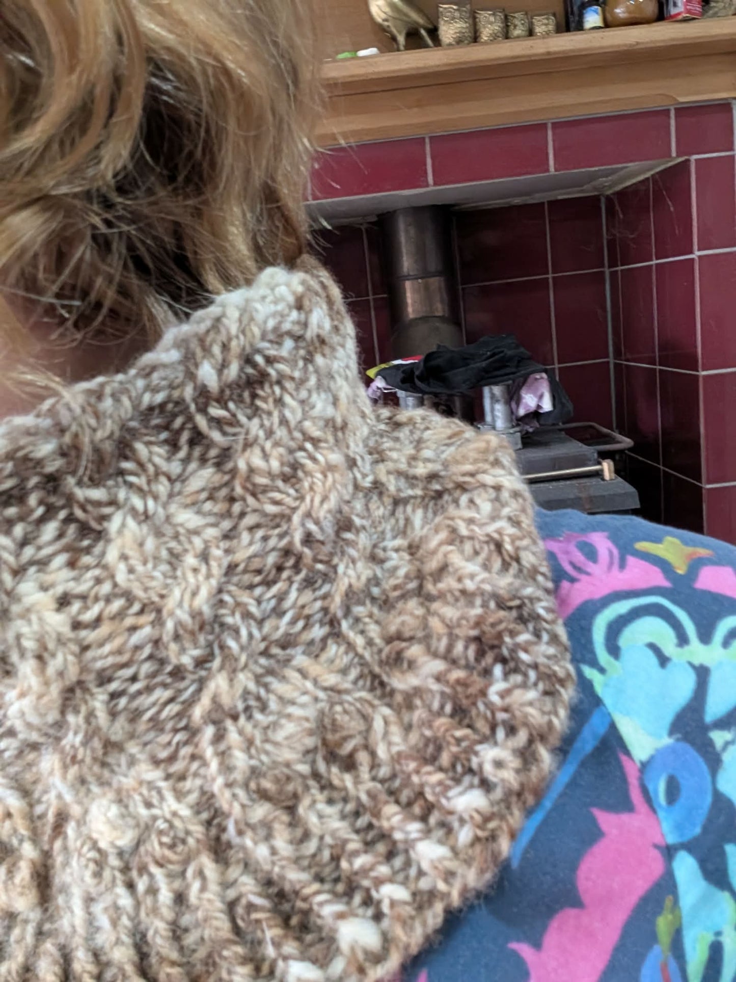 Hand-knitted Cable Neck Warmer $45