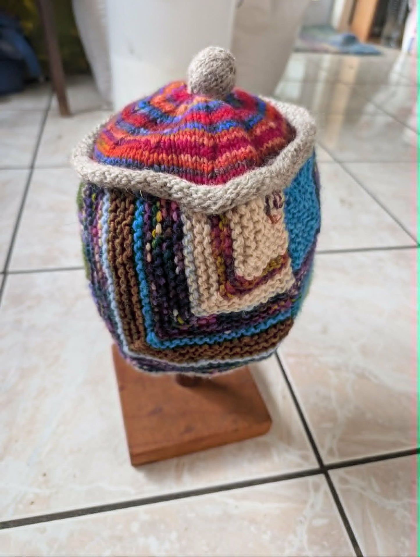 Patchwork Wool Hat $65