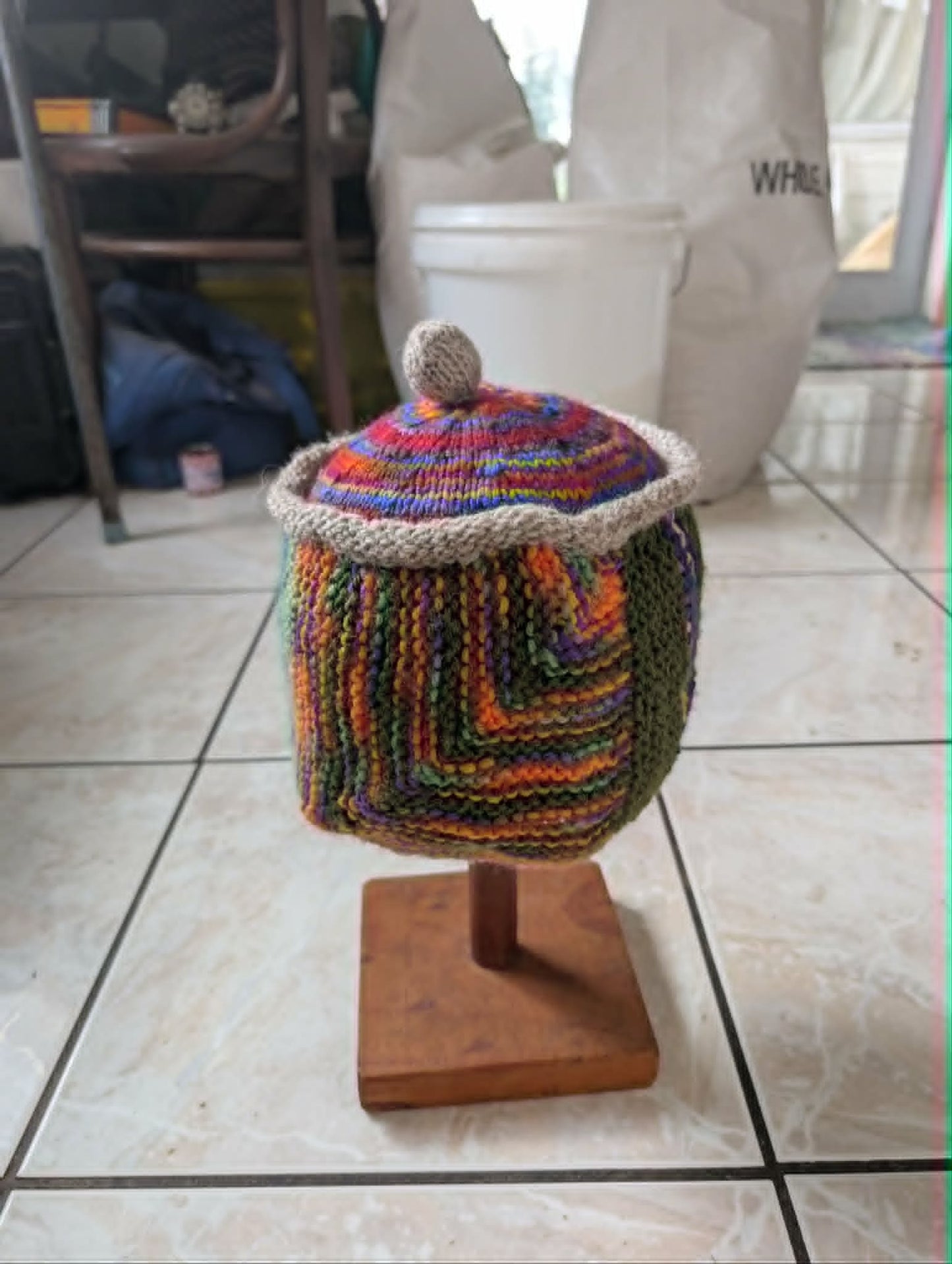 Patchwork Wool Hat $65