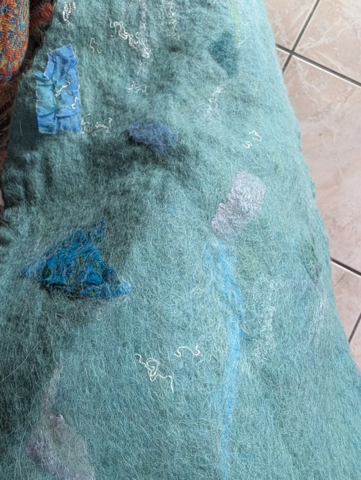 Hand felted Alpaca Scarf