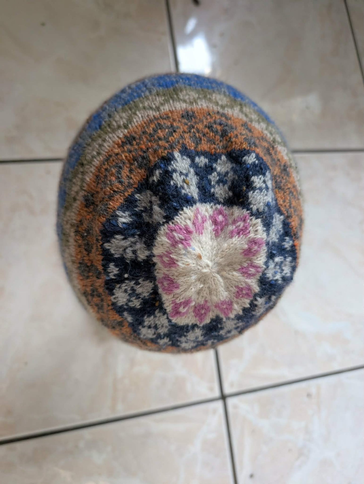 Wool Knit Fair Isle Hat $65