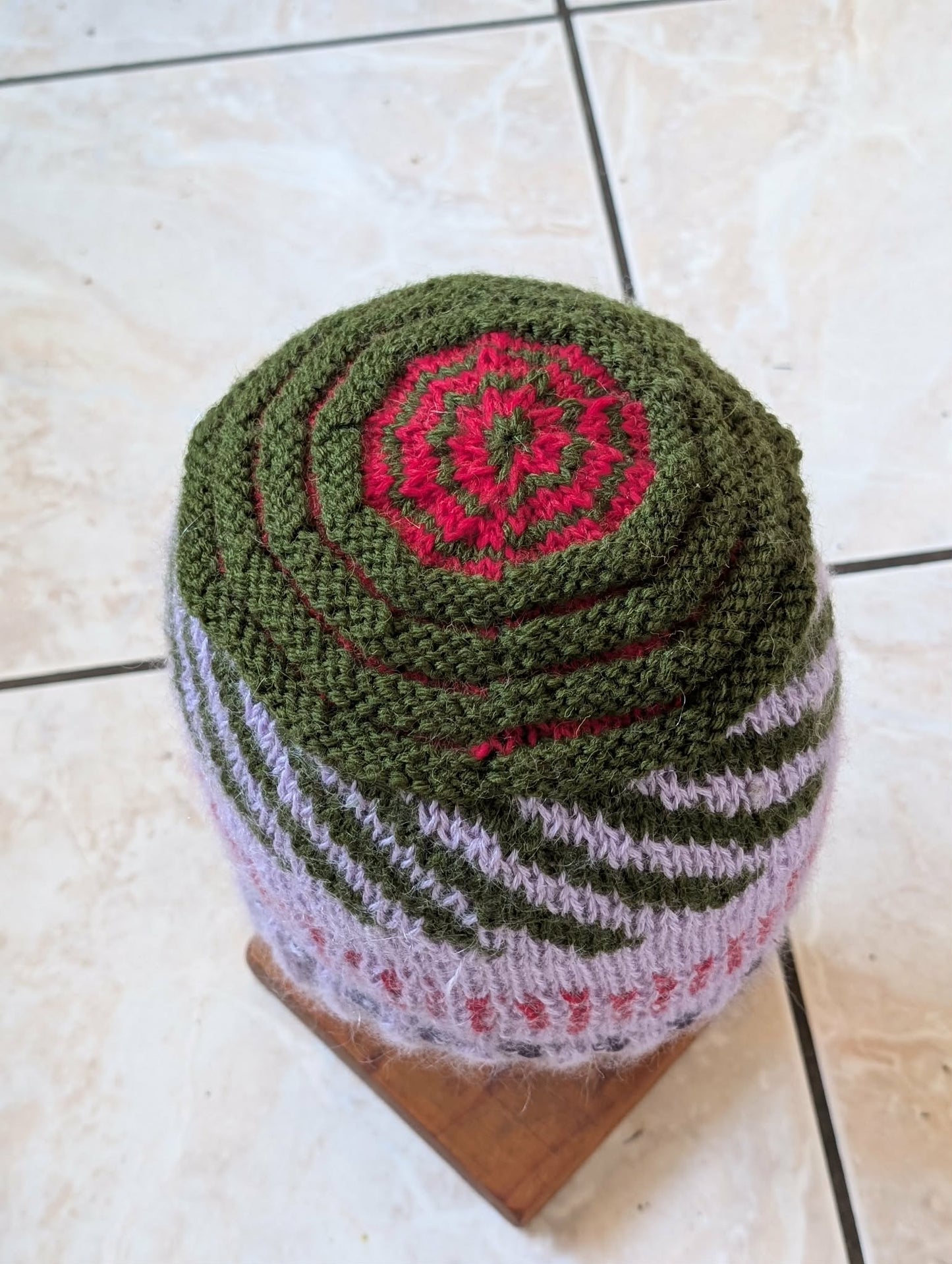 Hand Knitted Mohair Wool Hat $65