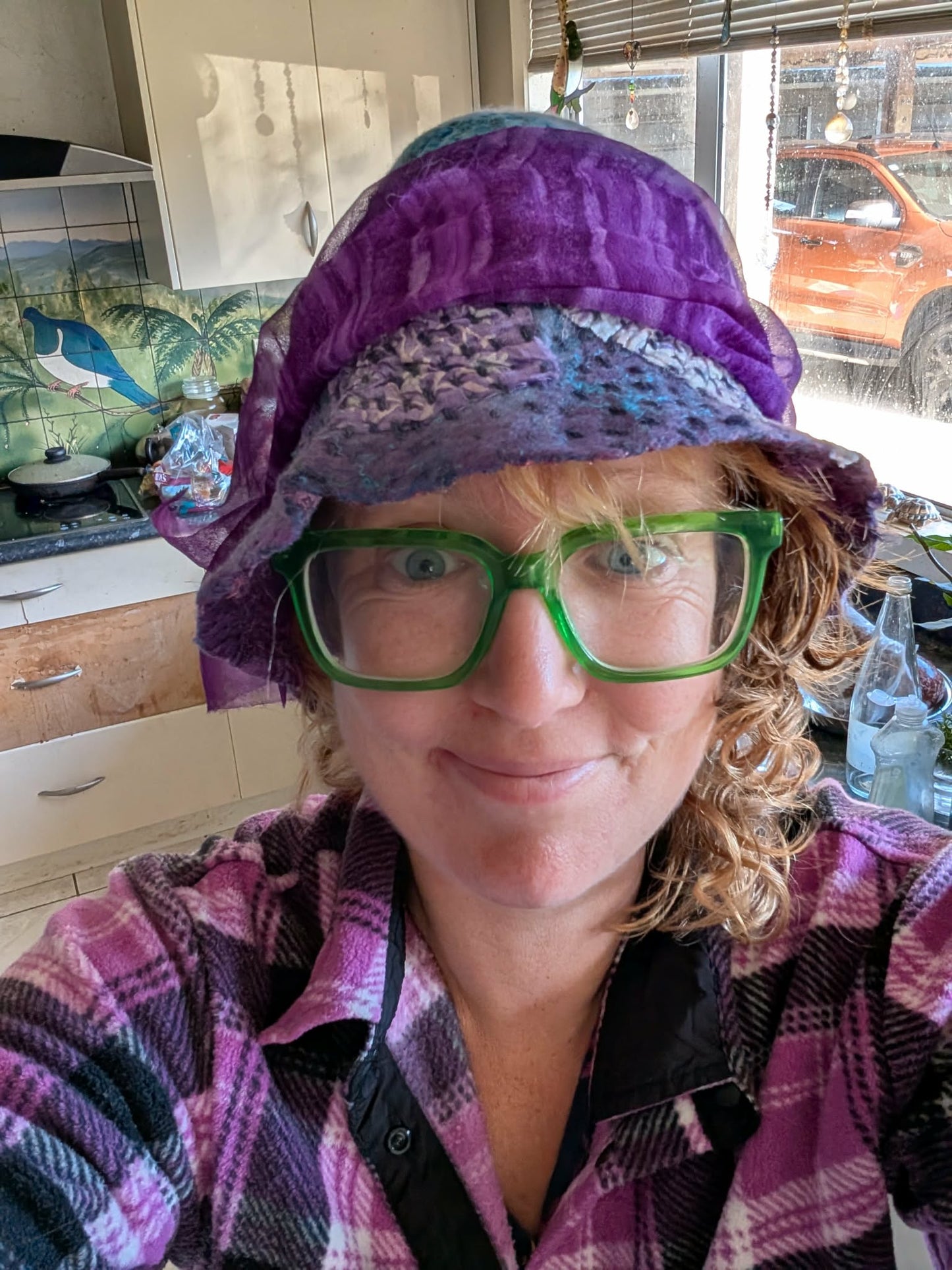 Hand Felted Art Hat $120