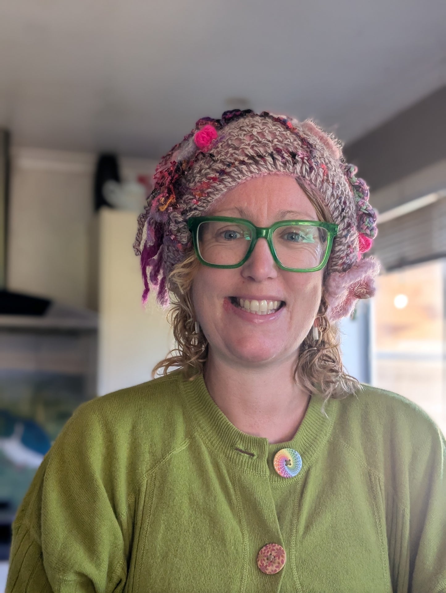 Handcrafted Mohair & Wool Crochet Hat $65
