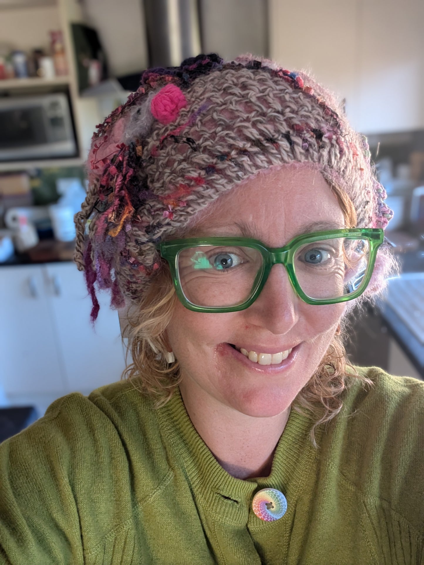 Handcrafted Mohair & Wool Crochet Hat $65