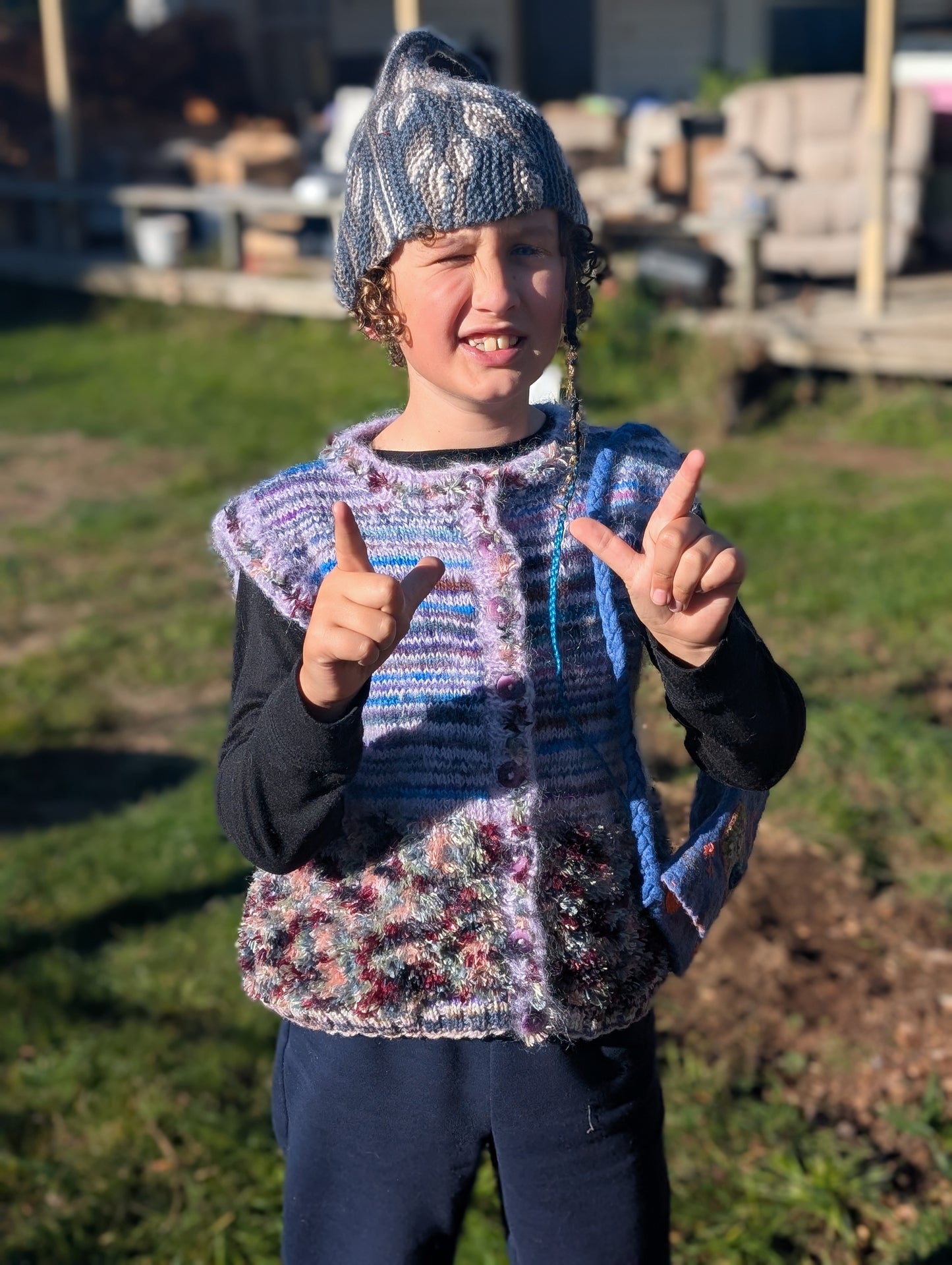 Hand-Knitted Children's Vest $65