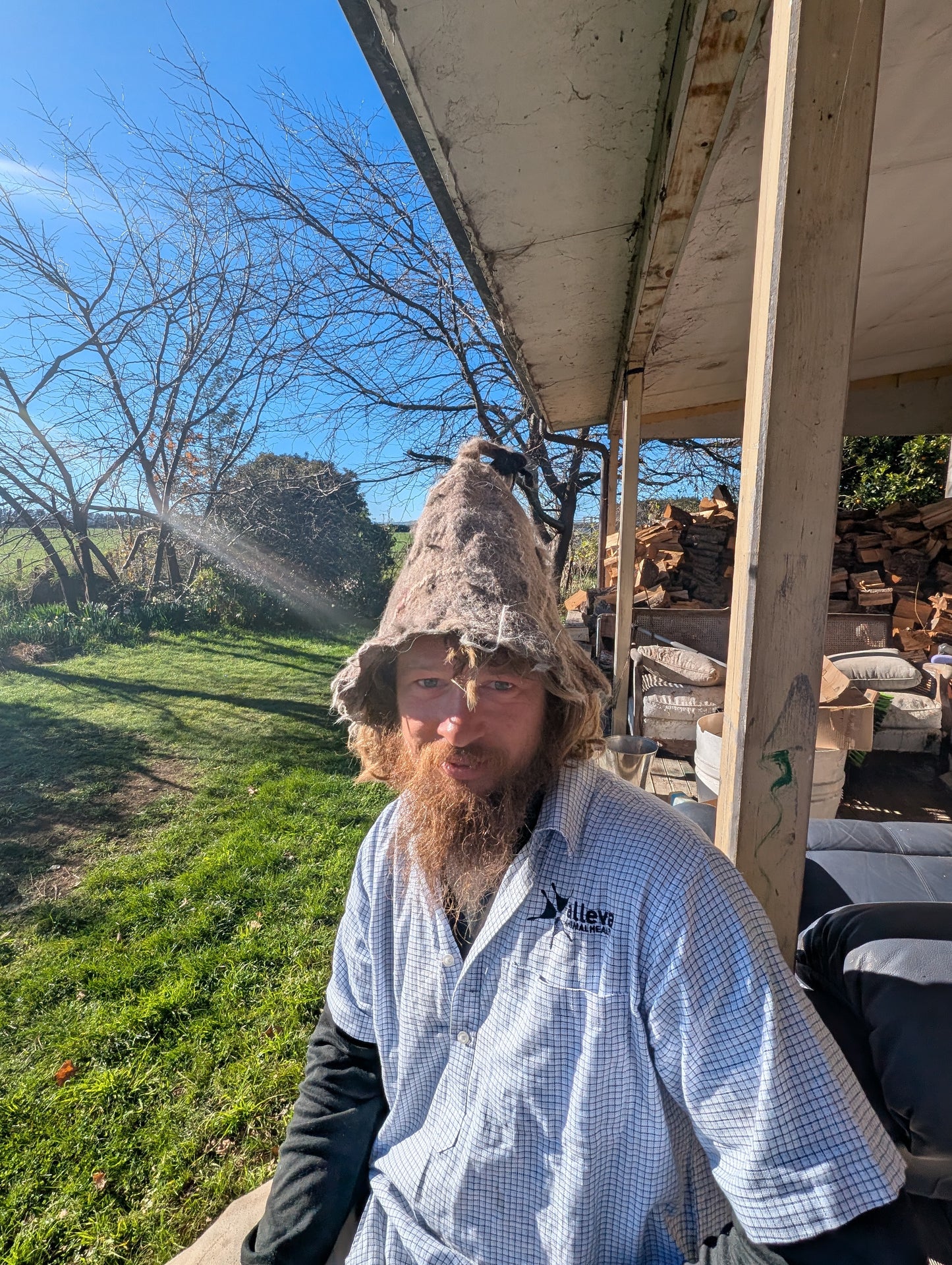 Felted Wizard Hat - Merino, Possum & Alpaca Silk $120