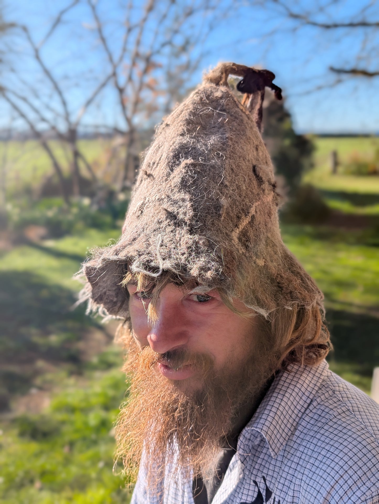 Felted Wizard Hat - Merino, Possum & Alpaca Silk $120