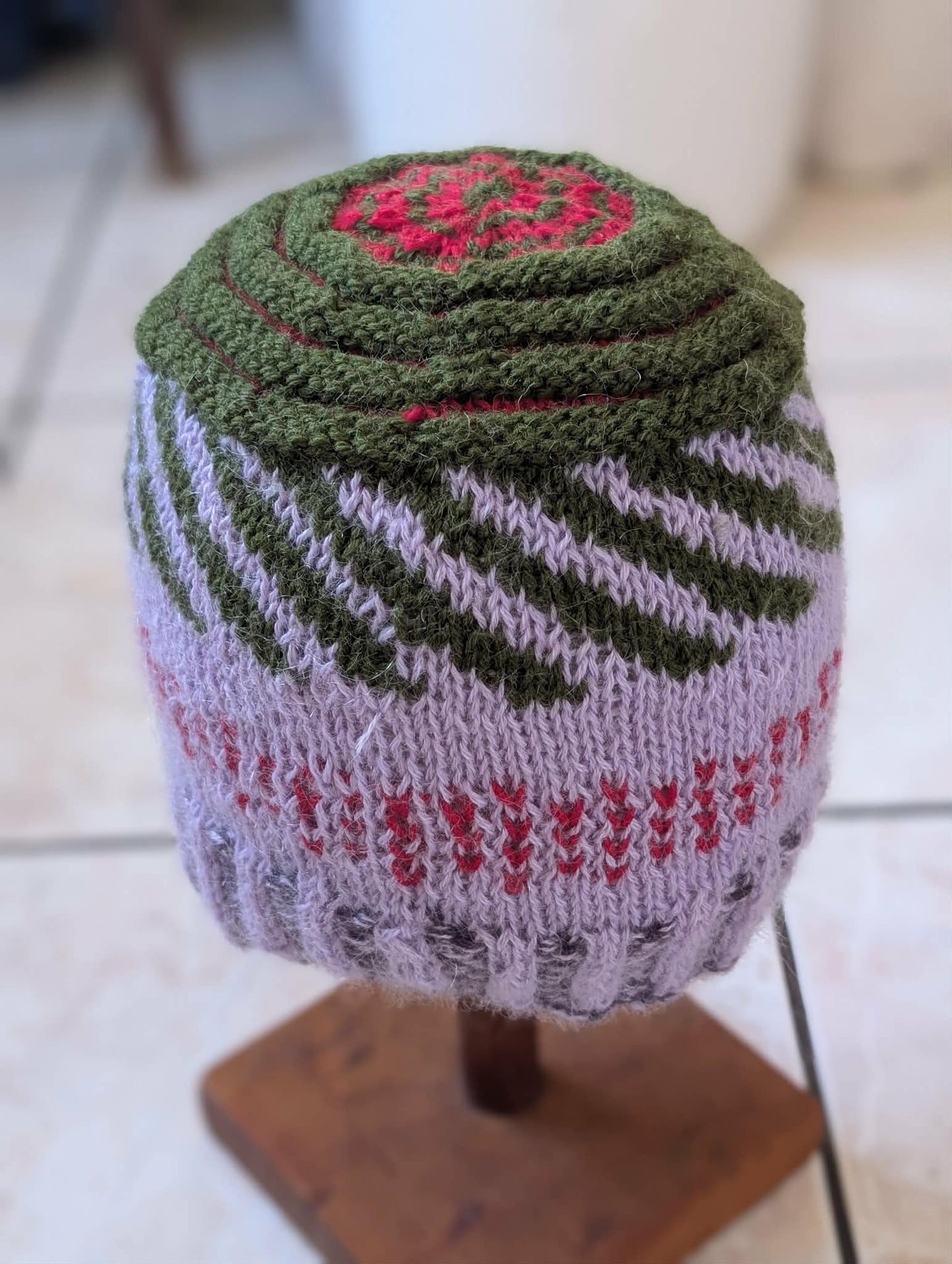 Hand Knitted Mohair Wool Hat $65