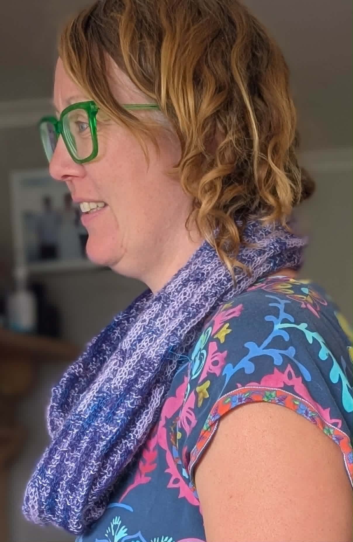 Hand Knit Mohair Wool Cowl $66
