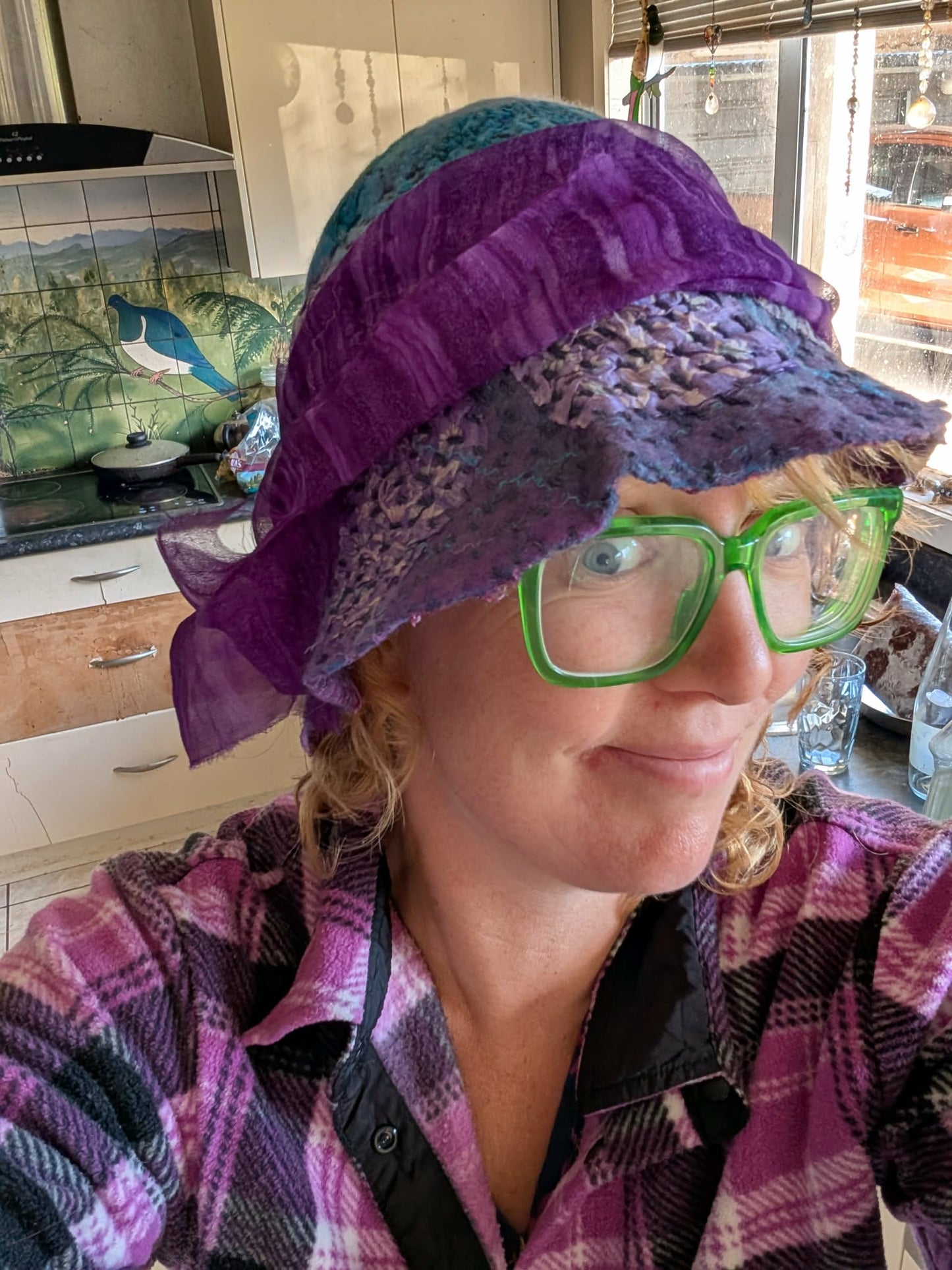 Hand Felted Art Hat $120