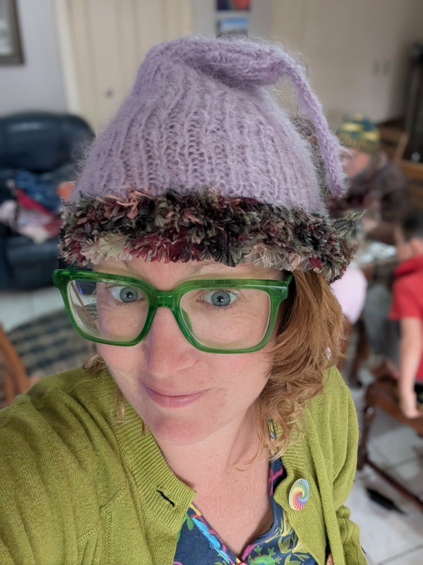 Lavender Pixie Hat $65