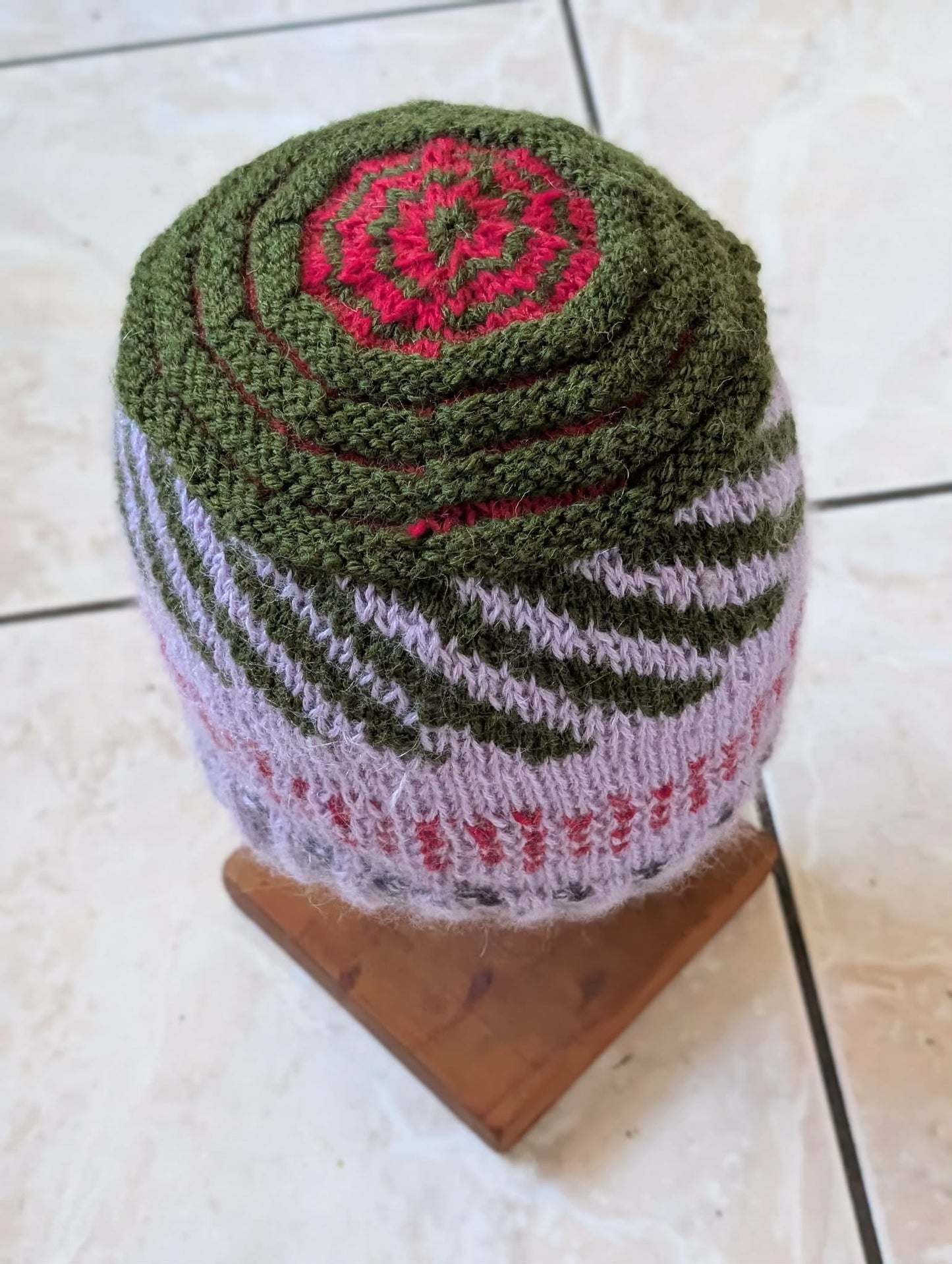 Hand Knitted Mohair Wool Hat $65