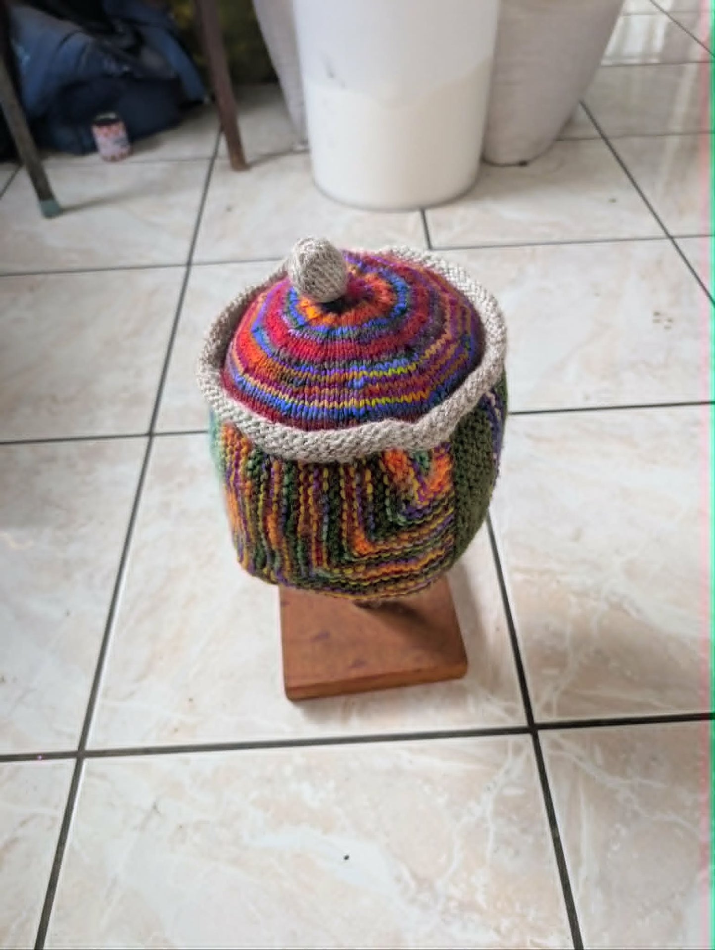 Patchwork Wool Hat $65