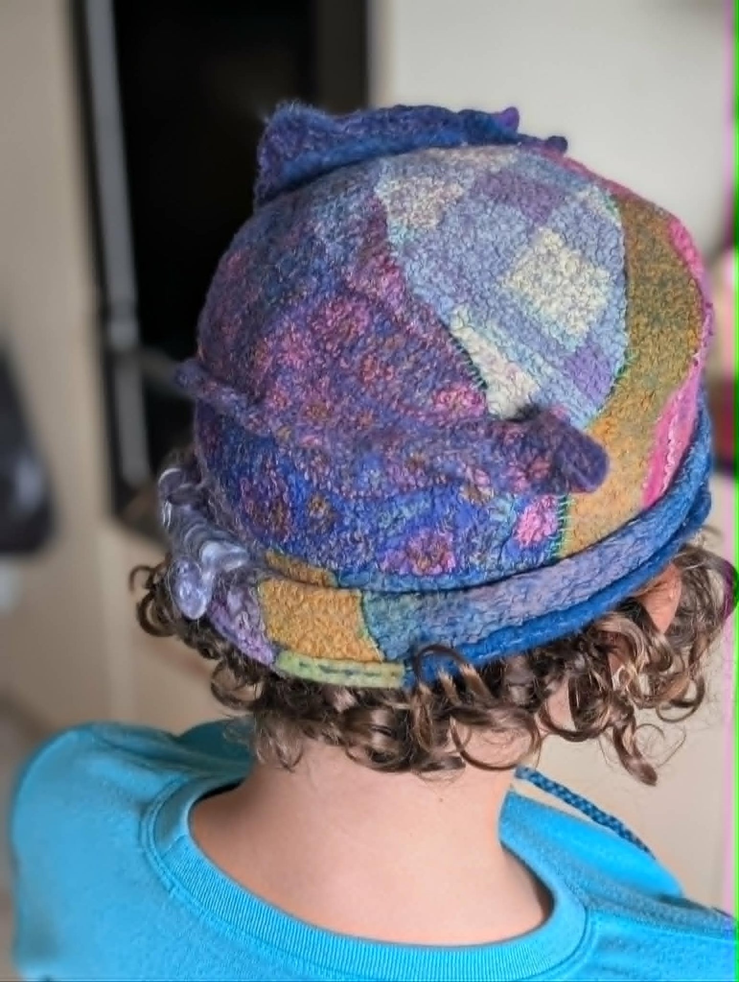 Felted Wearable Art Hat $120 small fit