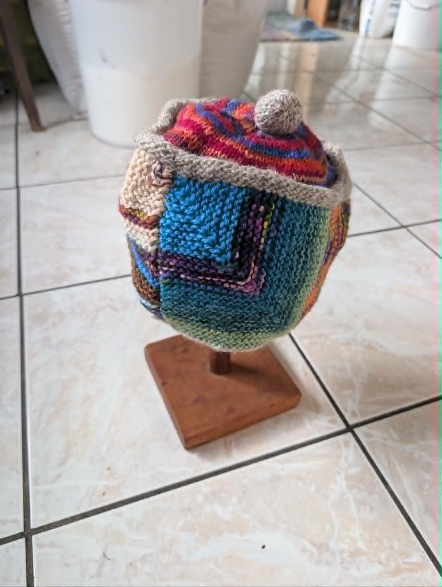 Patchwork Wool Hat $65