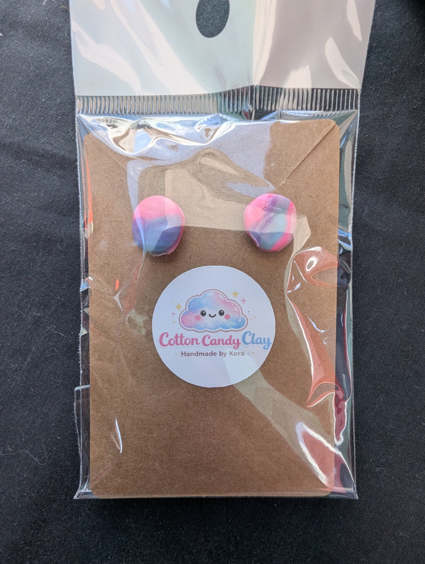 Cotton Candy Clay Earrings
